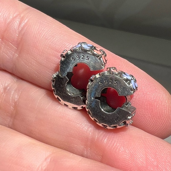 PAIR*** Pink & Purple Flowers Clip Charms - Picture 13 of 16